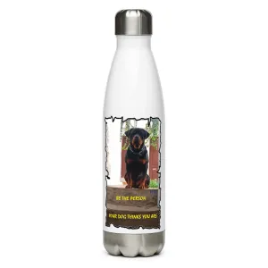 Be the person your dog thinks you are Stainless steel water bottle