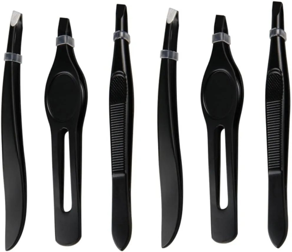 Beaupretty 3sets Stainless Steel Eyebrow Tweezers Multi-functional Eyebrow Makeup Tools Ergonomic Design for Precision Grooming for Personal and Compact and Portable