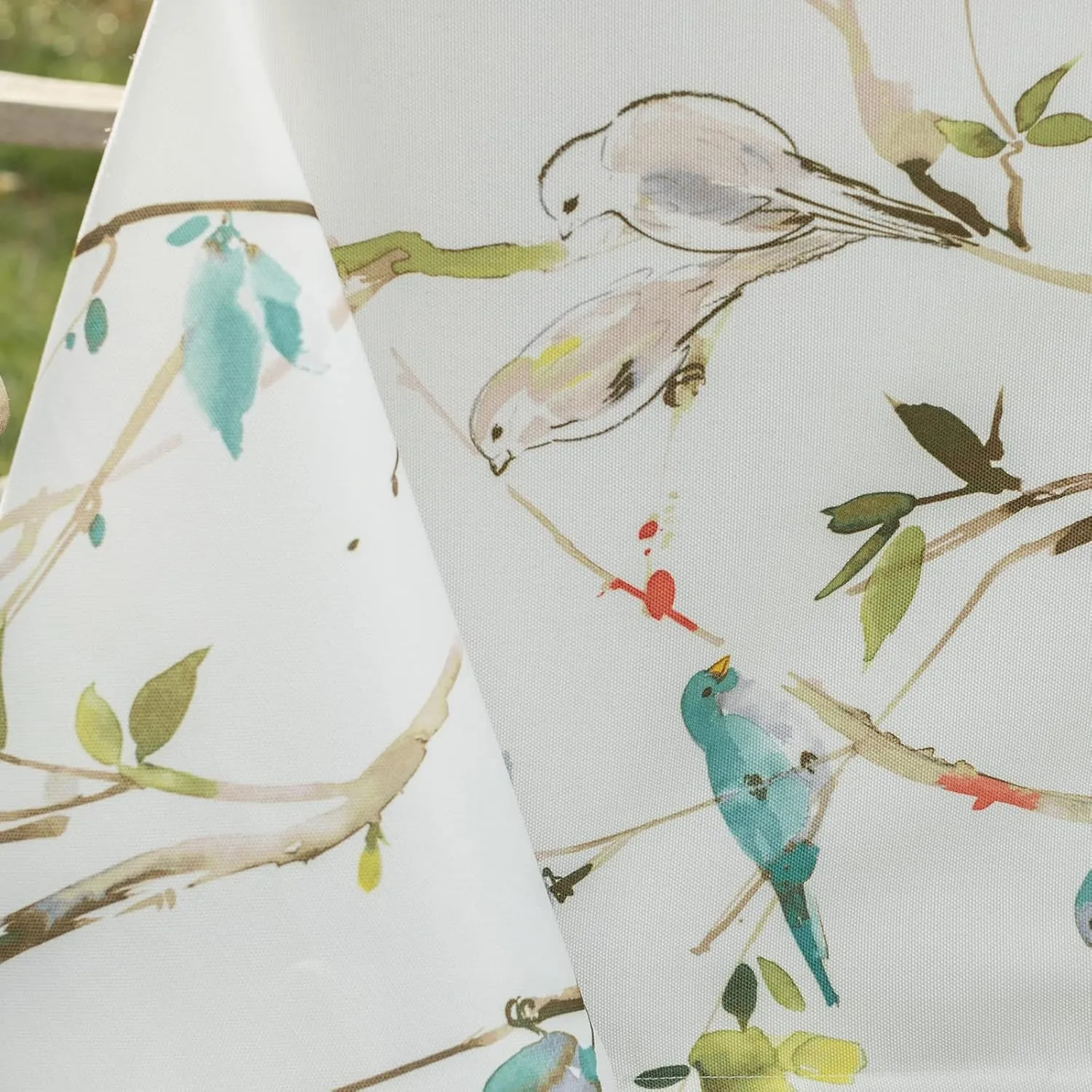 Benson Mills Spillproof Spring/Summer Durable Heavyweight Fabric Indoor Outdoor Tablecloth, Washable Table Cloth for Rectangle Tables, Picnic/Patio Table Covers (52" x 70" Rectangular, Menagerie)