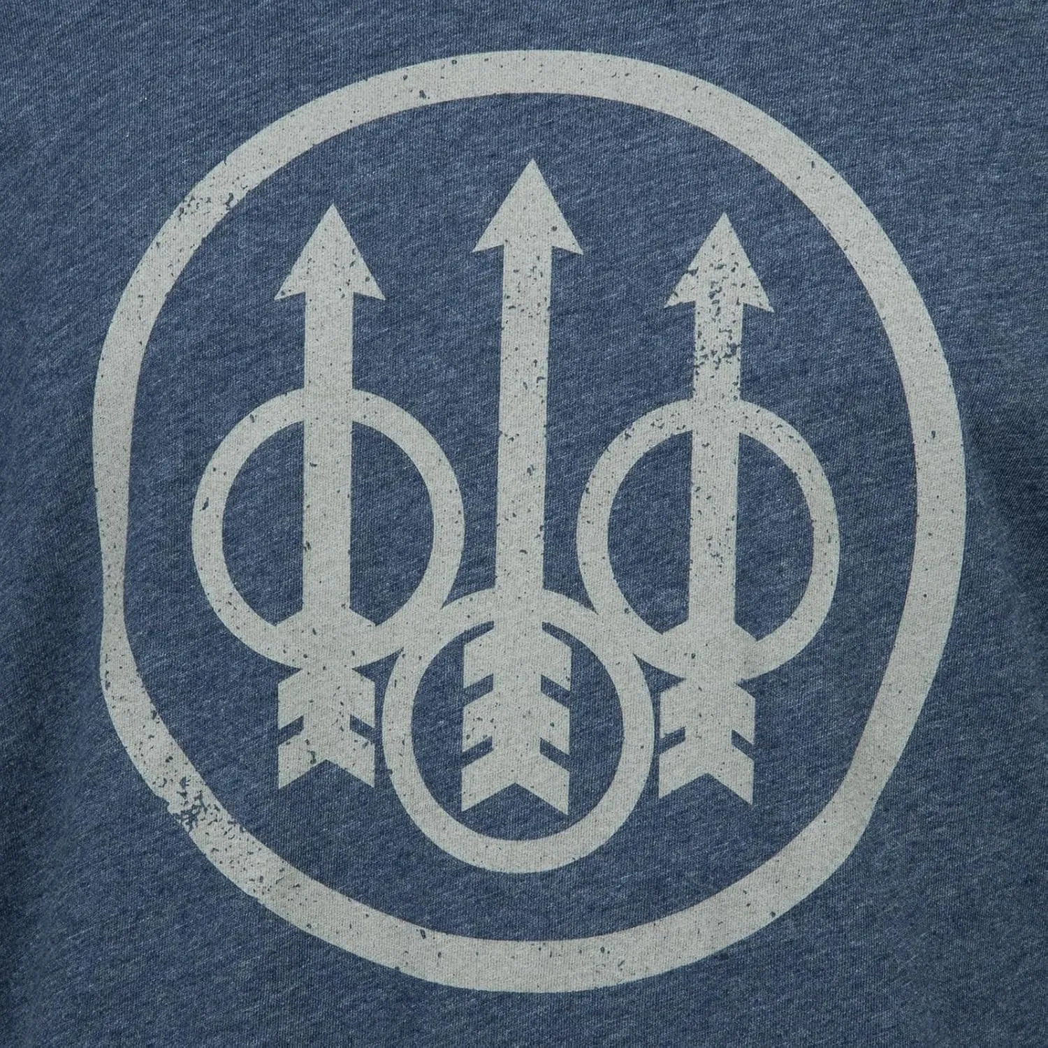 Beretta Men's Trident Logo Casual Durable Multi-Purpose Comfortable Cotton Blend Ribbed Crew Neck Plain Long Sleeve T-Shirt