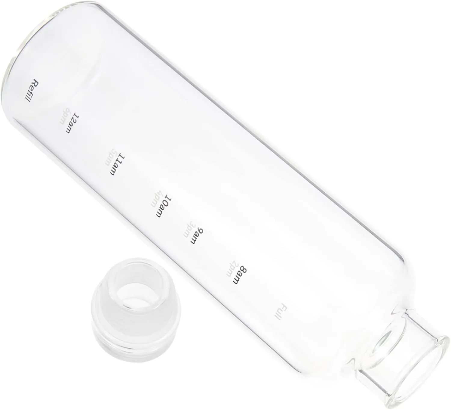 BESPORTBLE Juice Water Cup with Plastic Cap Large Capacity Timed Water Bottle for Hydration Tracking Portable