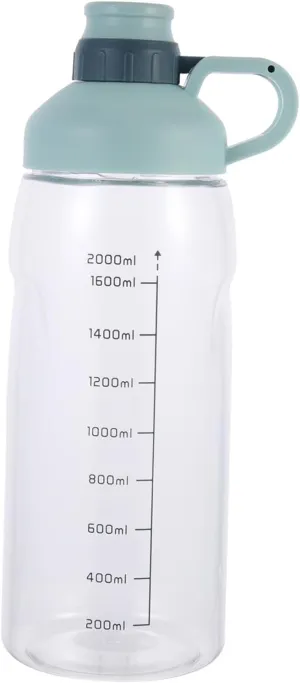 BESPORTBLE Large Capacity Sports Water Bottle with Measurements Durable Material for Camping Hiking Convenient Non-skid Design Portable Water Jug for Daily Hydration