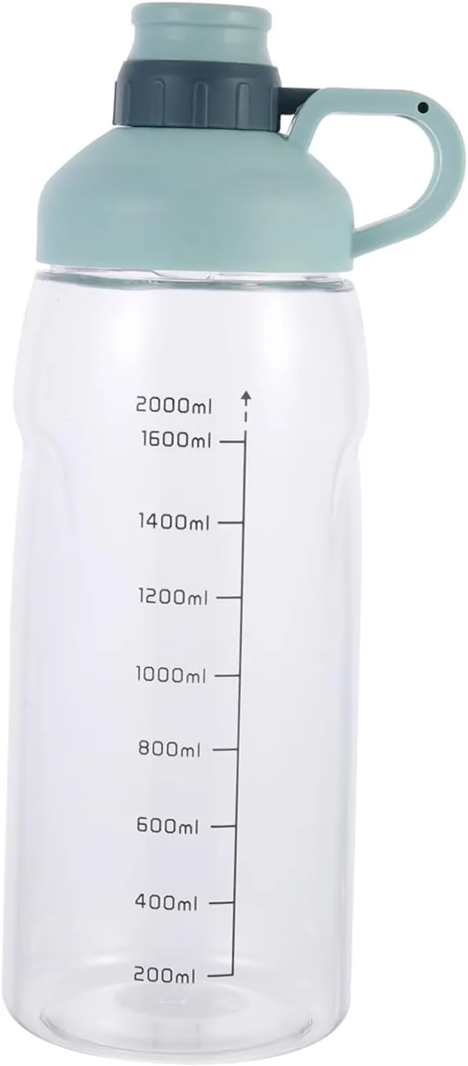 BESPORTBLE Large Capacity Sports Water Bottle with Measurements Durable Material for Camping Hiking Convenient Non-skid Design Portable Water Jug for Daily Hydration