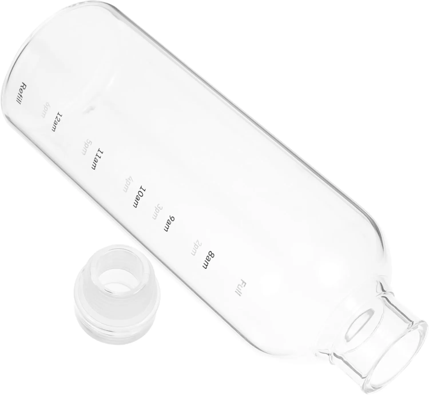 BESTonZON Portable Transparent Water Bottle with Scale Durable Plastic Sports Kettle for Hiking Outdoor Activities and Daily Hydration Comfortable Grip and Creative Design