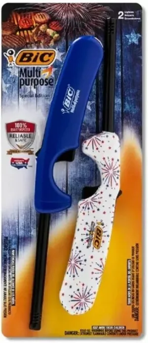BIC, Multi Purpose 2 Pack Lighters, 4th of July Theme