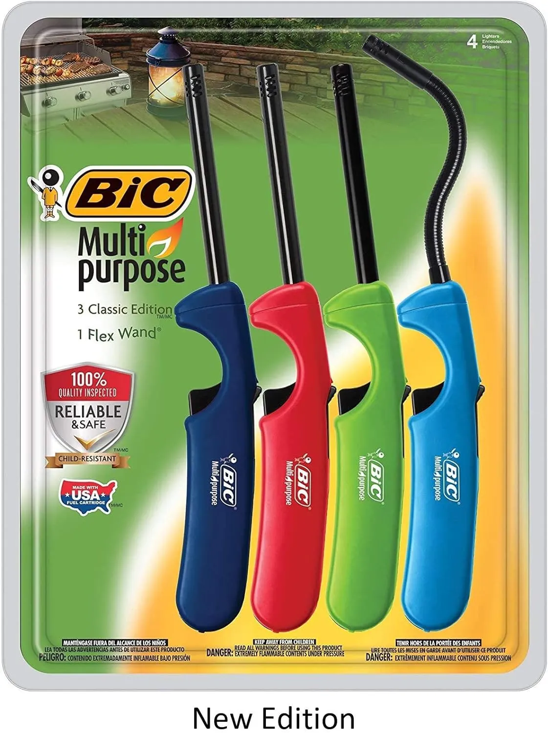 BIC Multi-Purpose Lighter, 4 Lighter Value Pack, 4 Pack