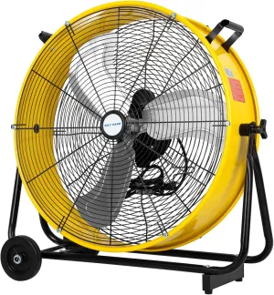 BILT HARD 24" 8100 CFM High Velocity Industrial Drum Fan, 3-Speed Heavy Duty Metal Shop Fan for Garage, Warehouse, Workshops, Factory and Basement, UL Listed