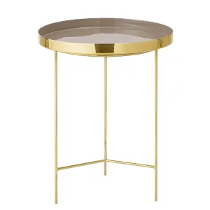 Bloomingville Sola tray table, brown, aluminum