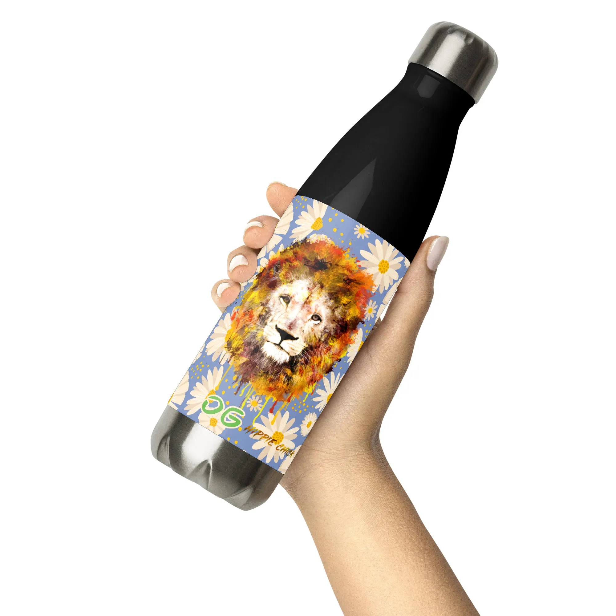 Blue Daisies Stainless Steel Water Bottle