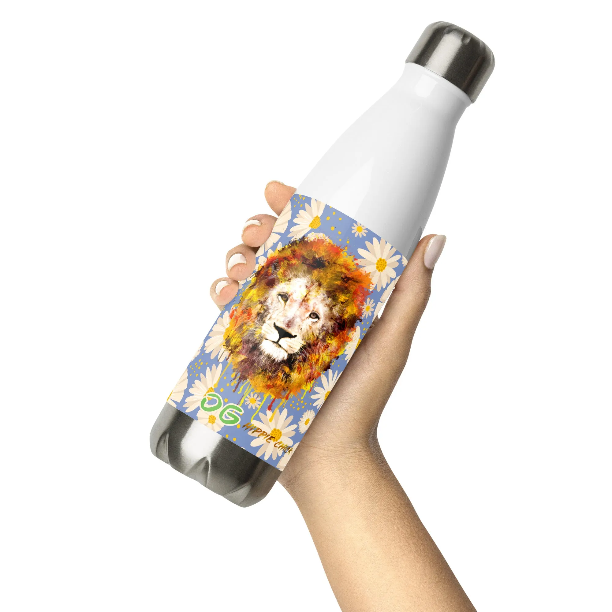 Blue Daisies Stainless Steel Water Bottle
