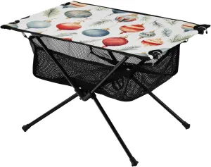 Bolaz Outdoor Folding Portable Picnic Camping Table-Christmas1156,Storage Mesh for Camping Gear Accessories, Hiking, Mountaineering, Outdoor Travel