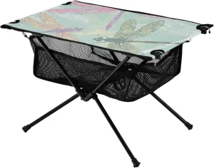 Bolaz Outdoor Folding Portable Picnic Camping Table-Dragonfly Colorful,Storage Mesh for Camping Gear Accessories, Hiking, Mountaineering, Outdoor Travel