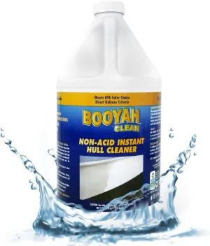 Booyah Clean Non-Acid Instant Hull Cleaner – Removes Water and Scum Lines, Fish Blood, and Tannin Stains – Meets EPA Safer Choice Direct Release Criteria