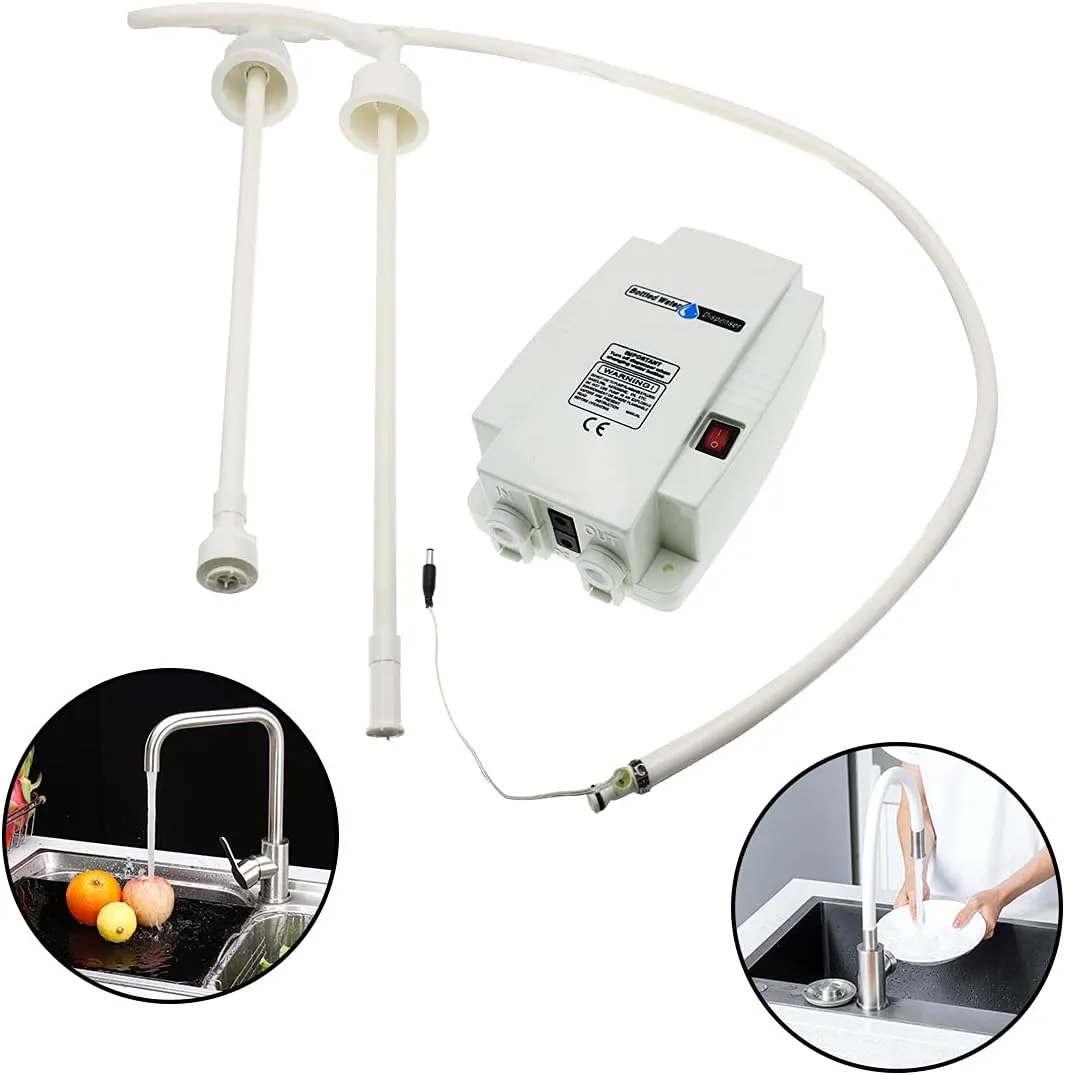 Bottled Drinking Water Pump System Double-Tube Power 25W, Bottled Water Dispensing 2.5L Flow Electric Water Pump for 5 Gallon Bottle Water for Coffee,Refrigerators,Ice Maker,Faucet