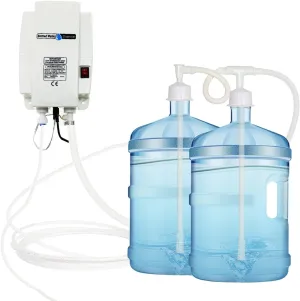 Bottled Drinking Water Pump System Double-Tube Power 25W, Bottled Water Dispensing 2.5L Flow Electric Water Pump for 5 Gallon Bottle Water for Coffee,Refrigerators,Ice Maker,Faucet