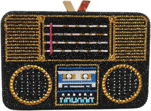 Boutique De FGG Retro Crystal Clutch Purses for Women Luxury Rhinestone Evening Bag Novelty Formal Party Clutch Handbag,Mini