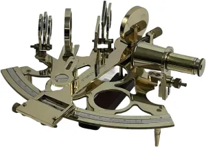 Brass Sextant Navigation Instrument – Antique Maritime Nautical Sextant for Collectors – Vintage Marine Navigation Tool for Decor, Gifting & Education