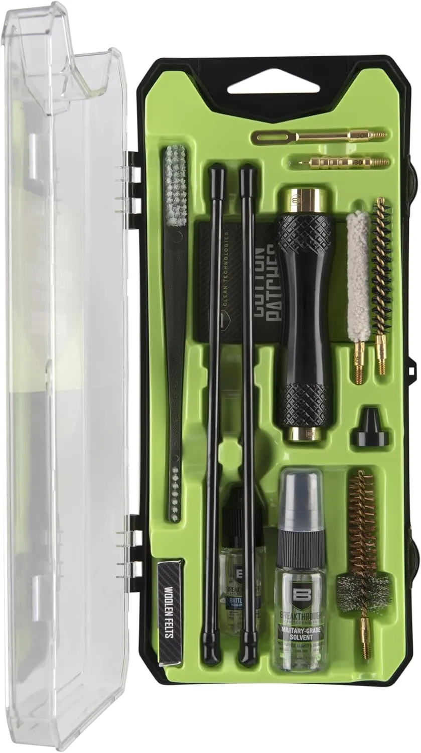 Breakthrough Clean Technologies Universal Gun Cleaning Kit for Rifle, Shotgun, Handgun, and Airgun Care and Maintenance - Durable Storage Case - All-in-One Solvent