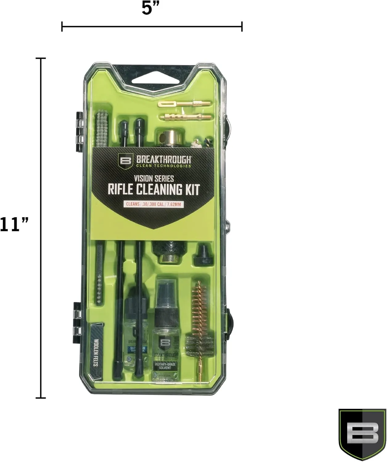 Breakthrough Clean Technologies Universal Gun Cleaning Kit for Rifle, Shotgun, Handgun, and Airgun Care and Maintenance - Durable Storage Case - All-in-One Solvent