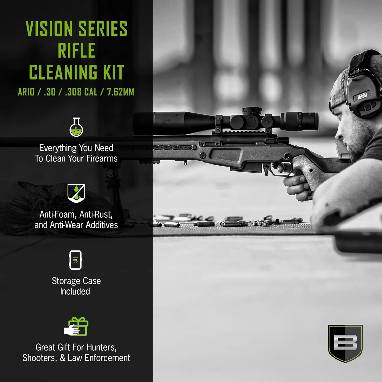 Breakthrough Clean Technologies Universal Gun Cleaning Kit for Rifle, Shotgun, Handgun, and Airgun Care and Maintenance - Durable Storage Case - All-in-One Solvent