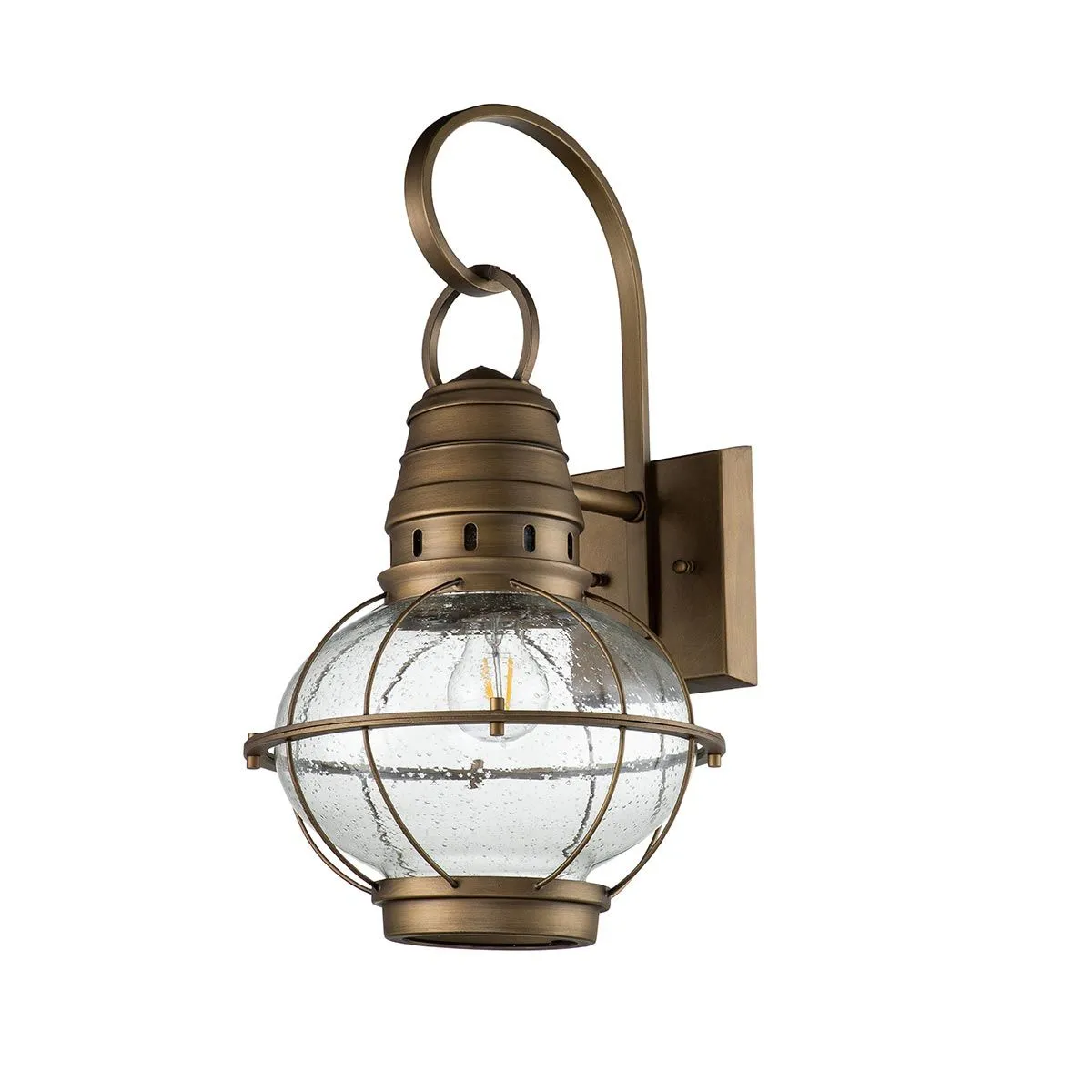 Bridgepoint 1 Light Large Wall Lantern | Natural Brass