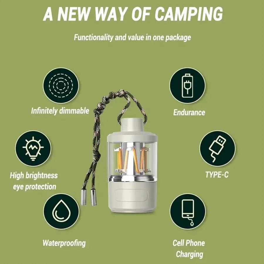 Camping Light Weight Lamp 48H Lasting Dimmable
