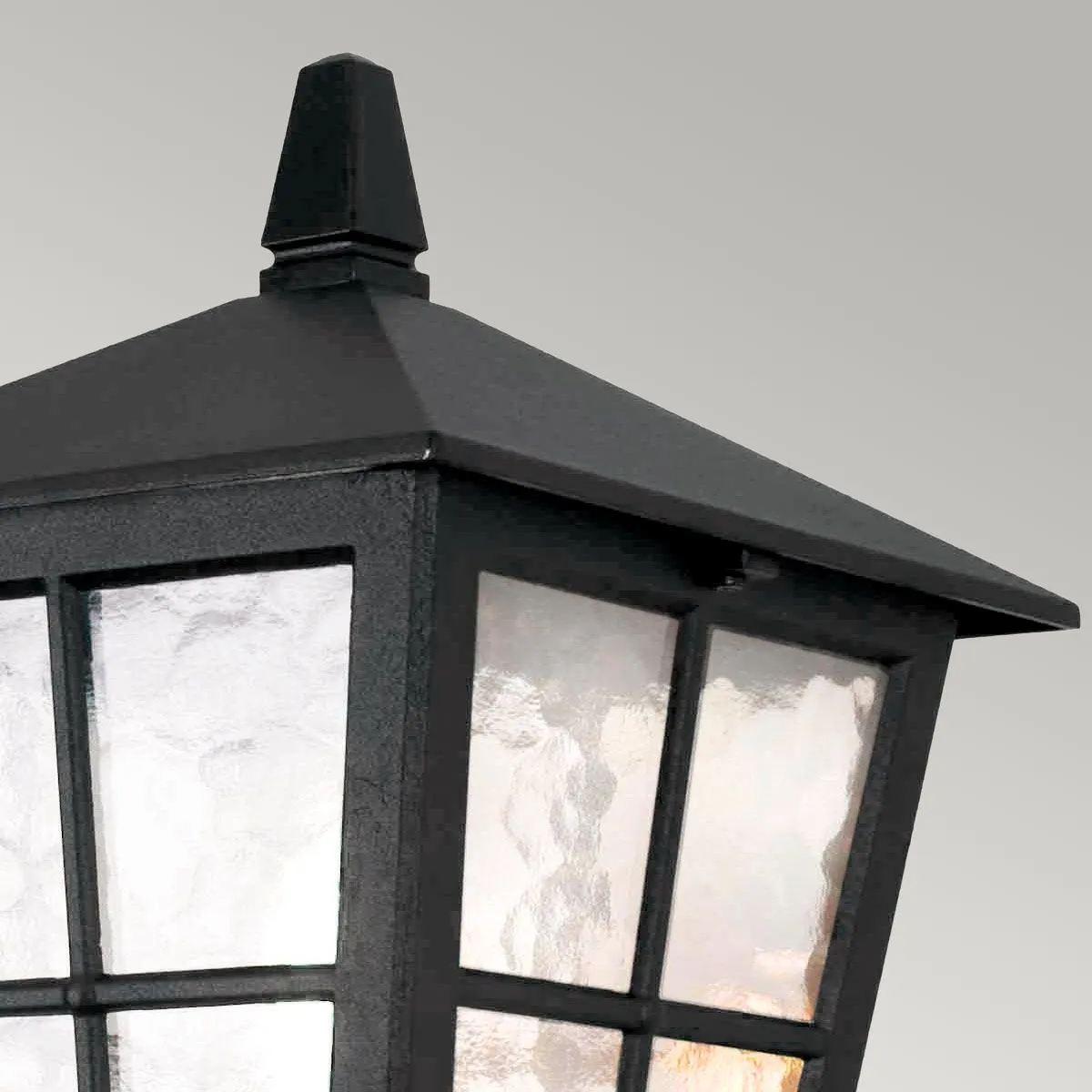 Canterbury 1 Light Wall Up Lantern | Black