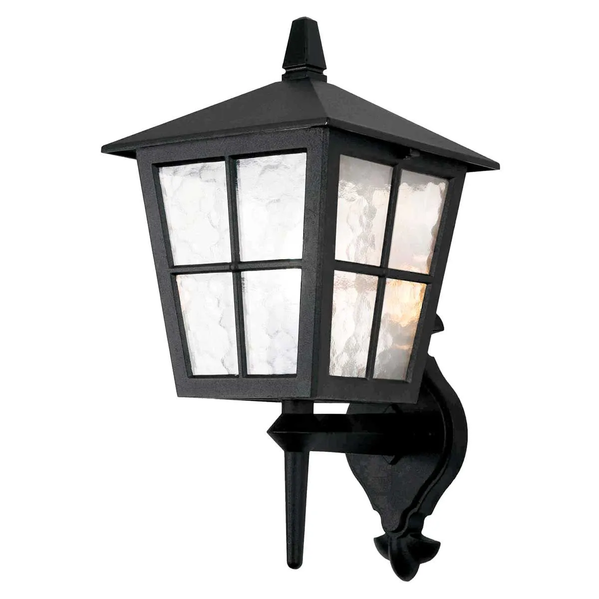 Canterbury 1 Light Wall Up Lantern | Black