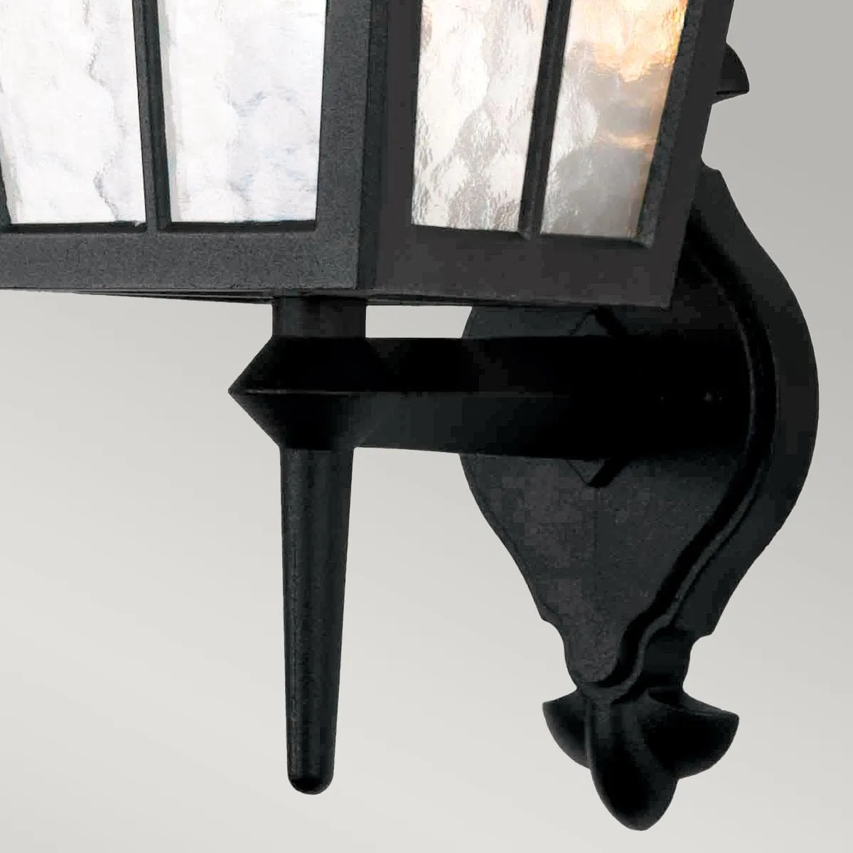 Canterbury 1 Light Wall Up Lantern | Black