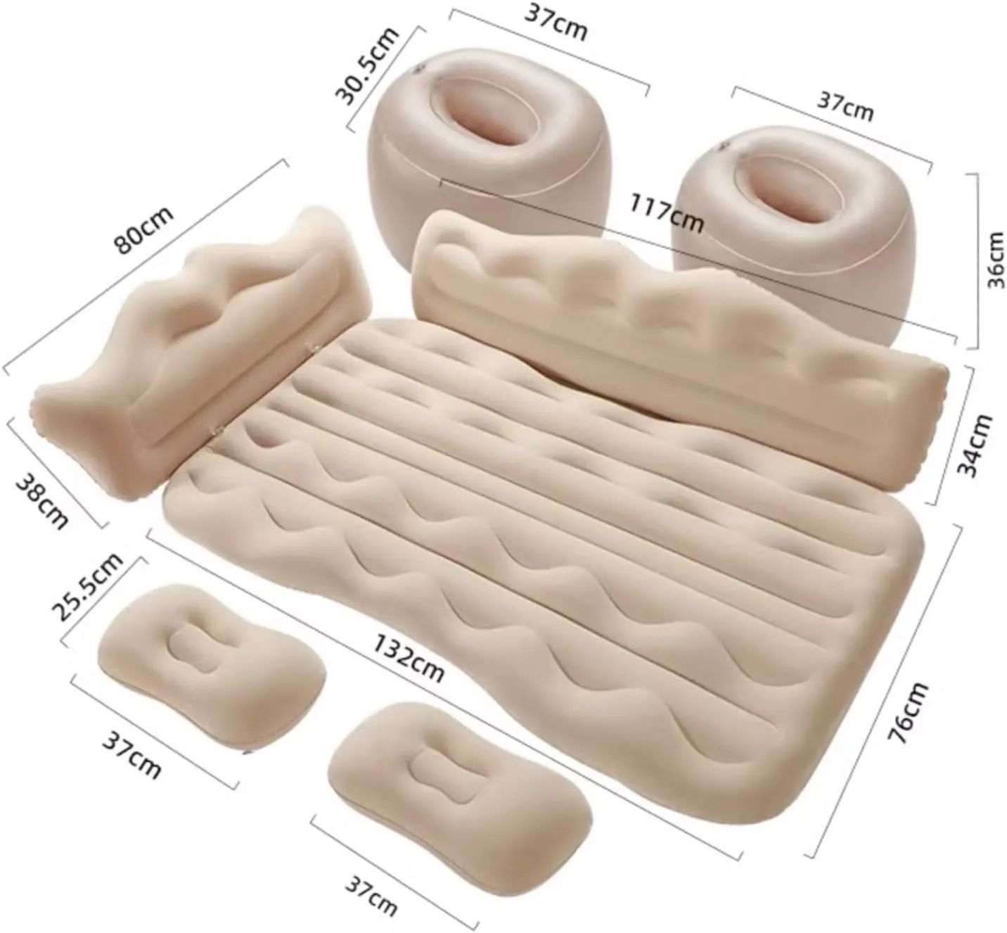 Car Air Mattress for BYD Tang 2018 2019 2020 2021 Thickened Durable Car Camping Air Mattress Bed with Air Pump Inflatable Sleeping Mat,B