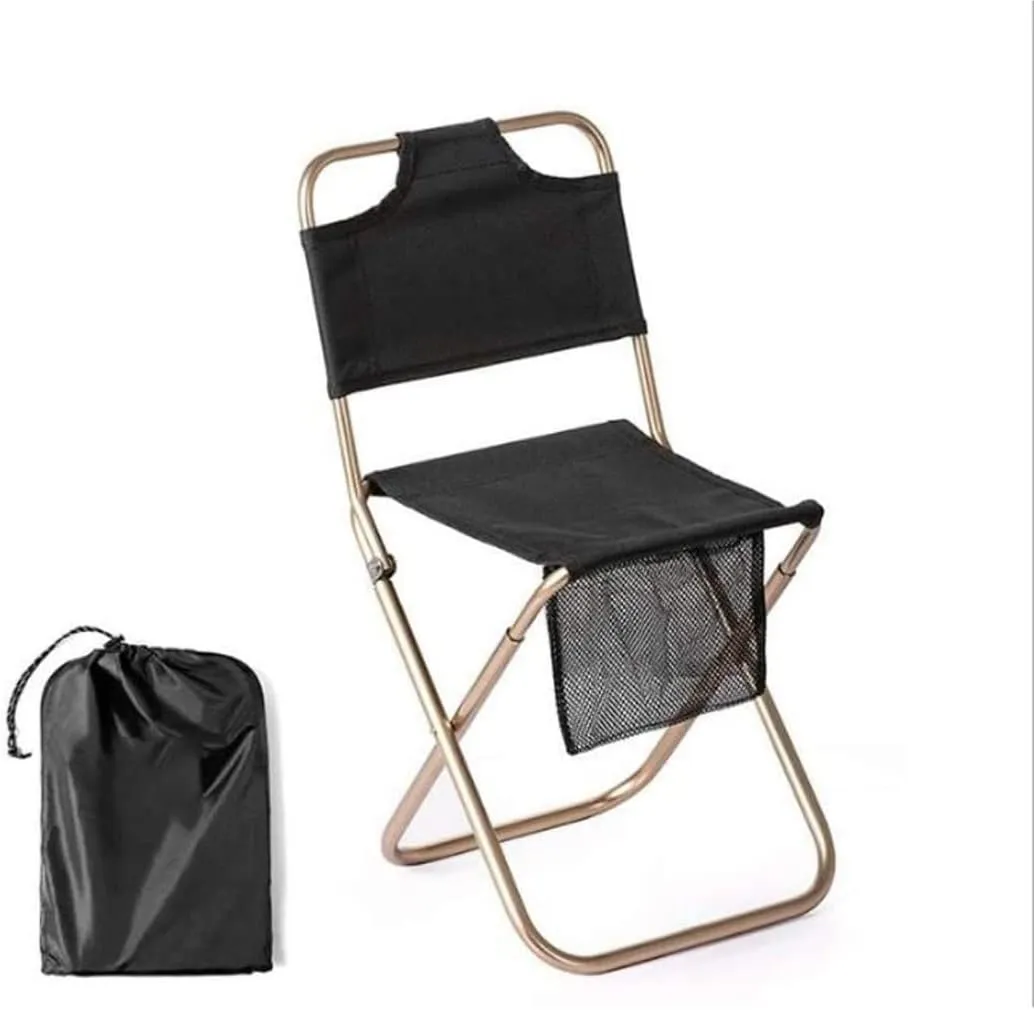 Chair for Outdoors, Folding Camping Chair Outdoor Fishing Chair Picnic BBQ Seat Ultralight Aluminum Alloy Camping Stool with Storage Bag Picnic Chair for Adults
