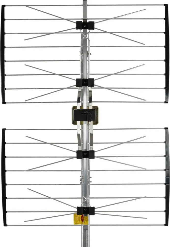 Channel Master ULTRAtenna - Multi-Directional Outdoor HDTV Digital Antenna – 60 Mile Range, 4-Bay Bowtie, 180° Wide-Angle Reception, Compact Preassembled Design, UHF/VHF Support for Free OTA TV