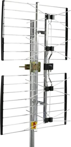 Channel Master ULTRAtenna - Multi-Directional Outdoor HDTV Digital Antenna – 60 Mile Range, 4-Bay Bowtie, 180° Wide-Angle Reception, Compact Preassembled Design, UHF/VHF Support for Free OTA TV