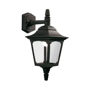 Chapel 1 Light Mini Down Wall Lantern | Black