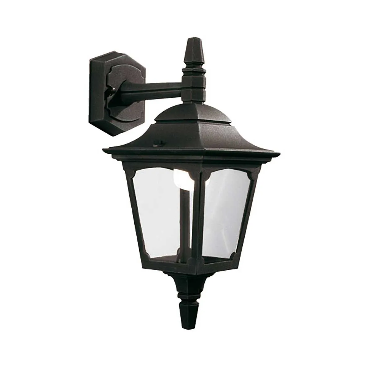 Chapel 1 Light Mini Down Wall Lantern | Black