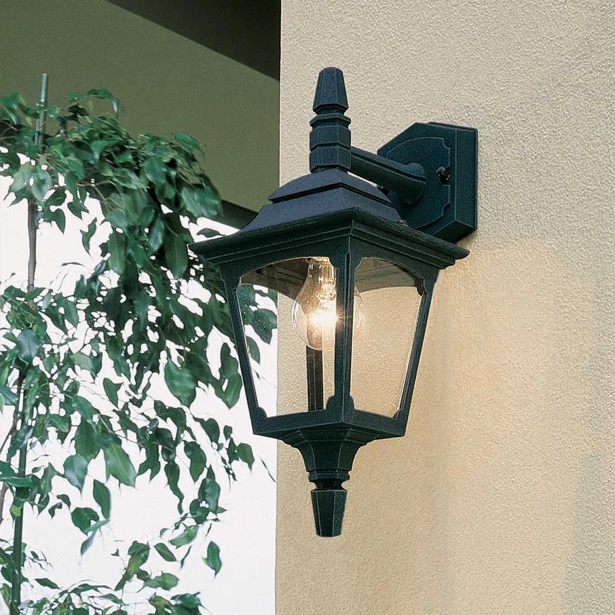 Chapel 1 Light Mini Down Wall Lantern | Black