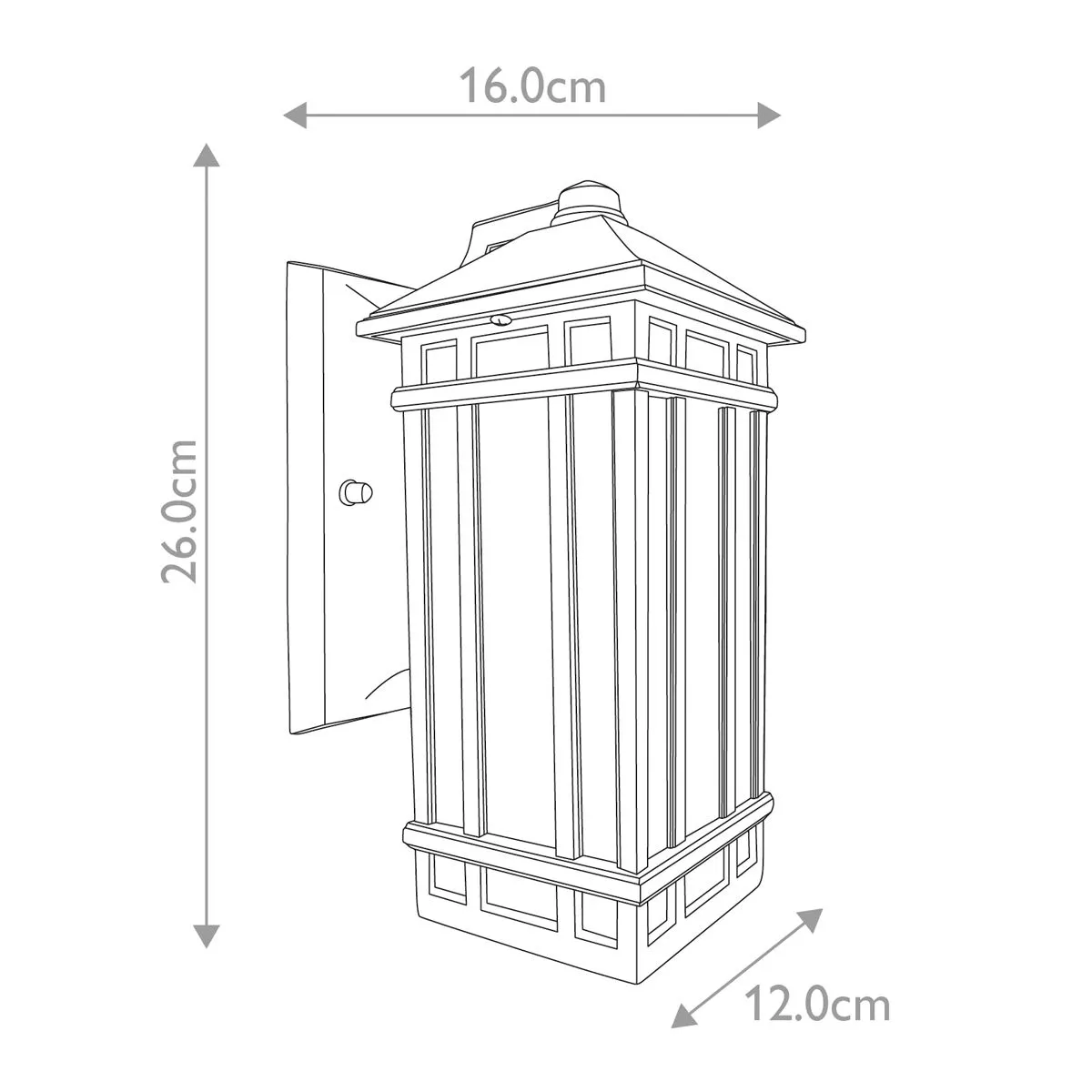 Chedworth 1 Light Wall Lantern | Old Bronze