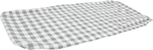 Ciieeo Fitted Outdoor Table Cover Elasticized Outdoor Tablecloth Checked Design PVC Flannel Elastic Band 6ft