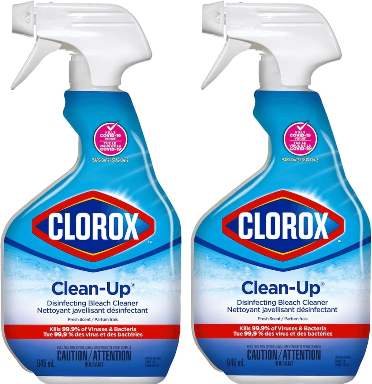 Clean Up Cleaner with Bleach Fresh Scent 32oz (2 Pack) All Purpose Cleaner for Kitchen Bath Tile and Counters Bundled w/Landsing Pro Ship Bag