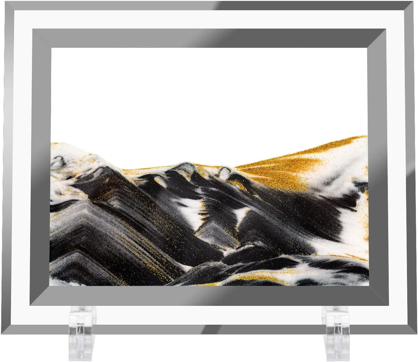 Coitak Moving Sand Art Picture, Dynamic Sand Picture, Golden Desktop Sand Art for Home Decor and Office