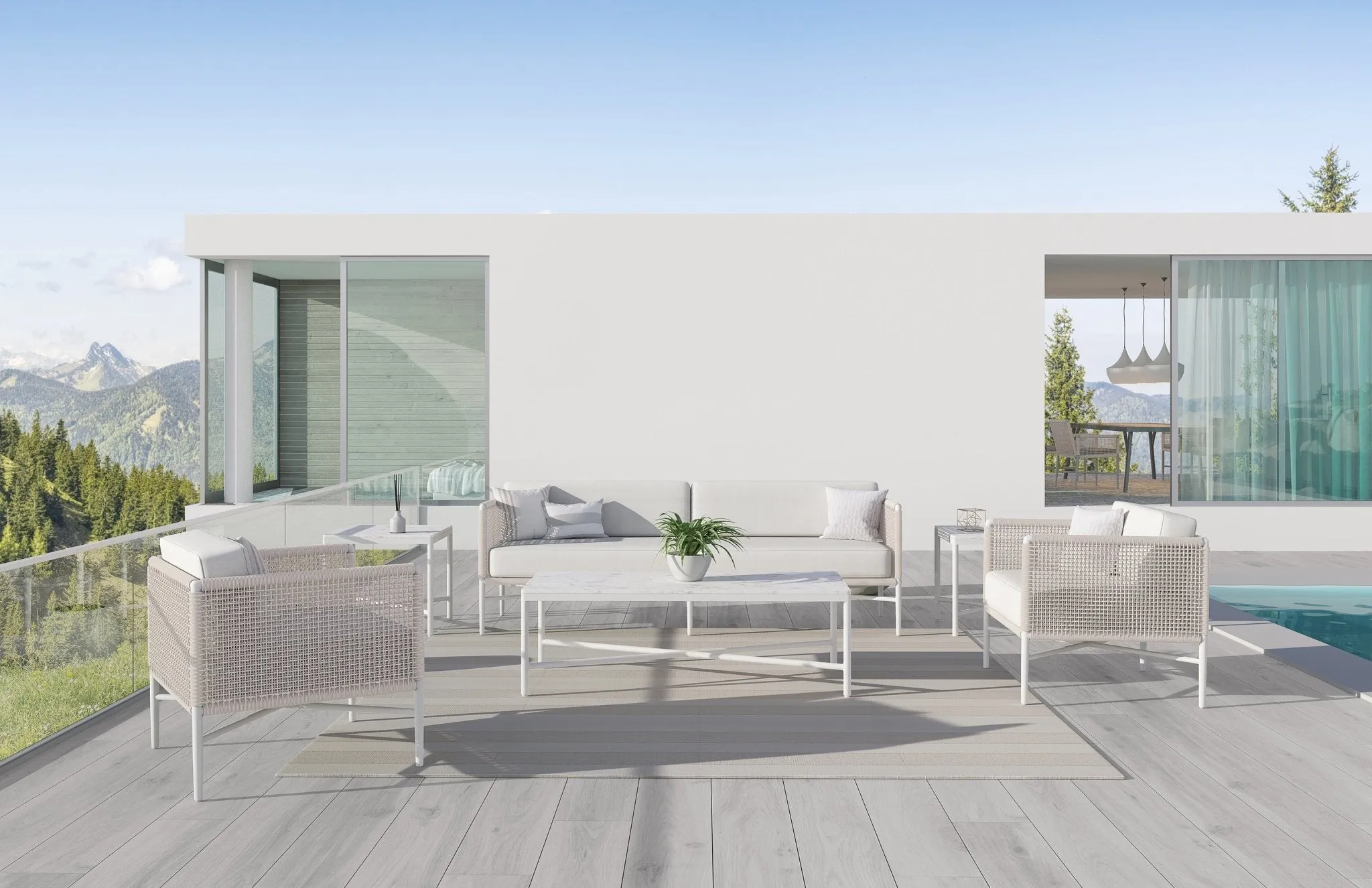 Corsica | Coffee Table -White. Marble