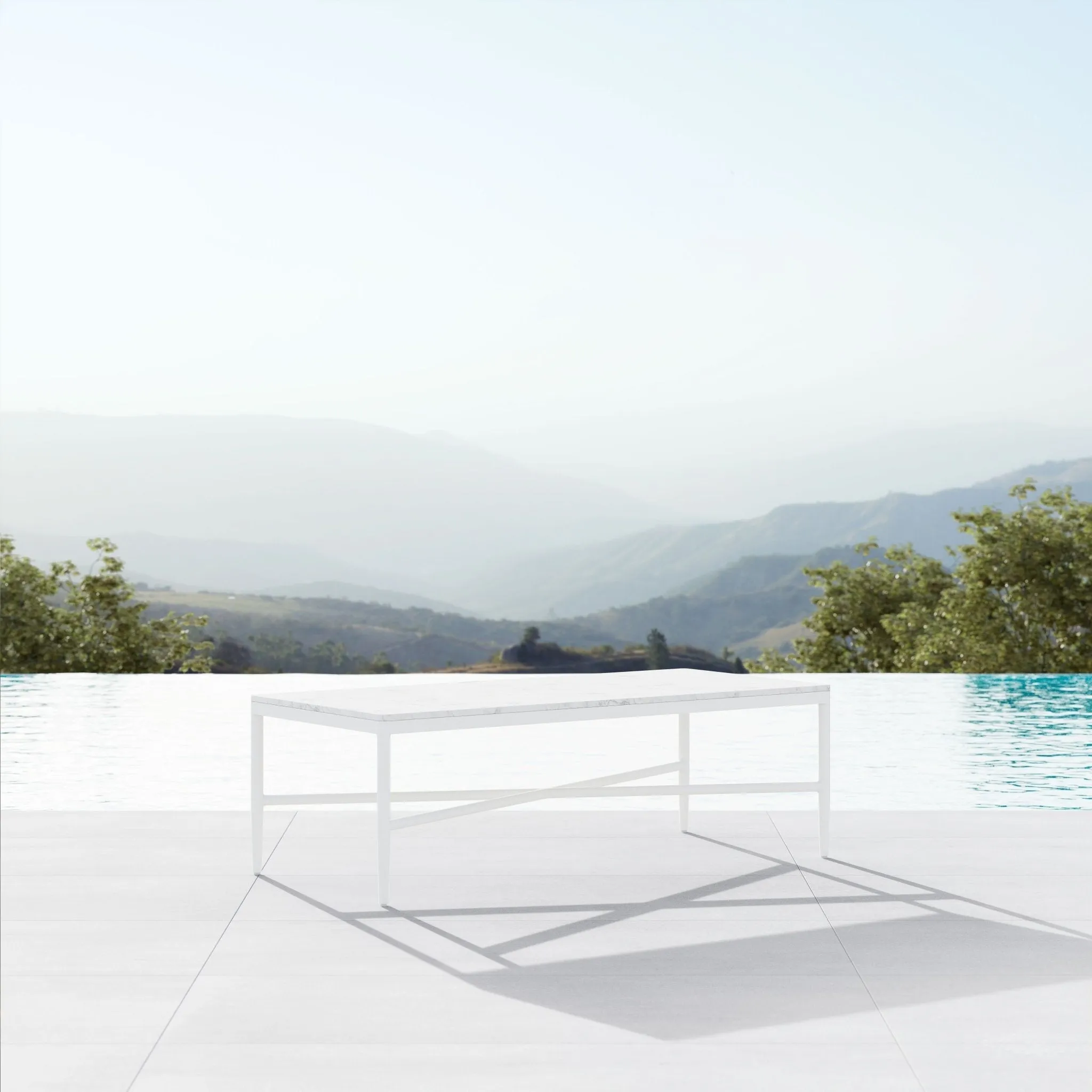 Corsica | Coffee Table -White. Marble