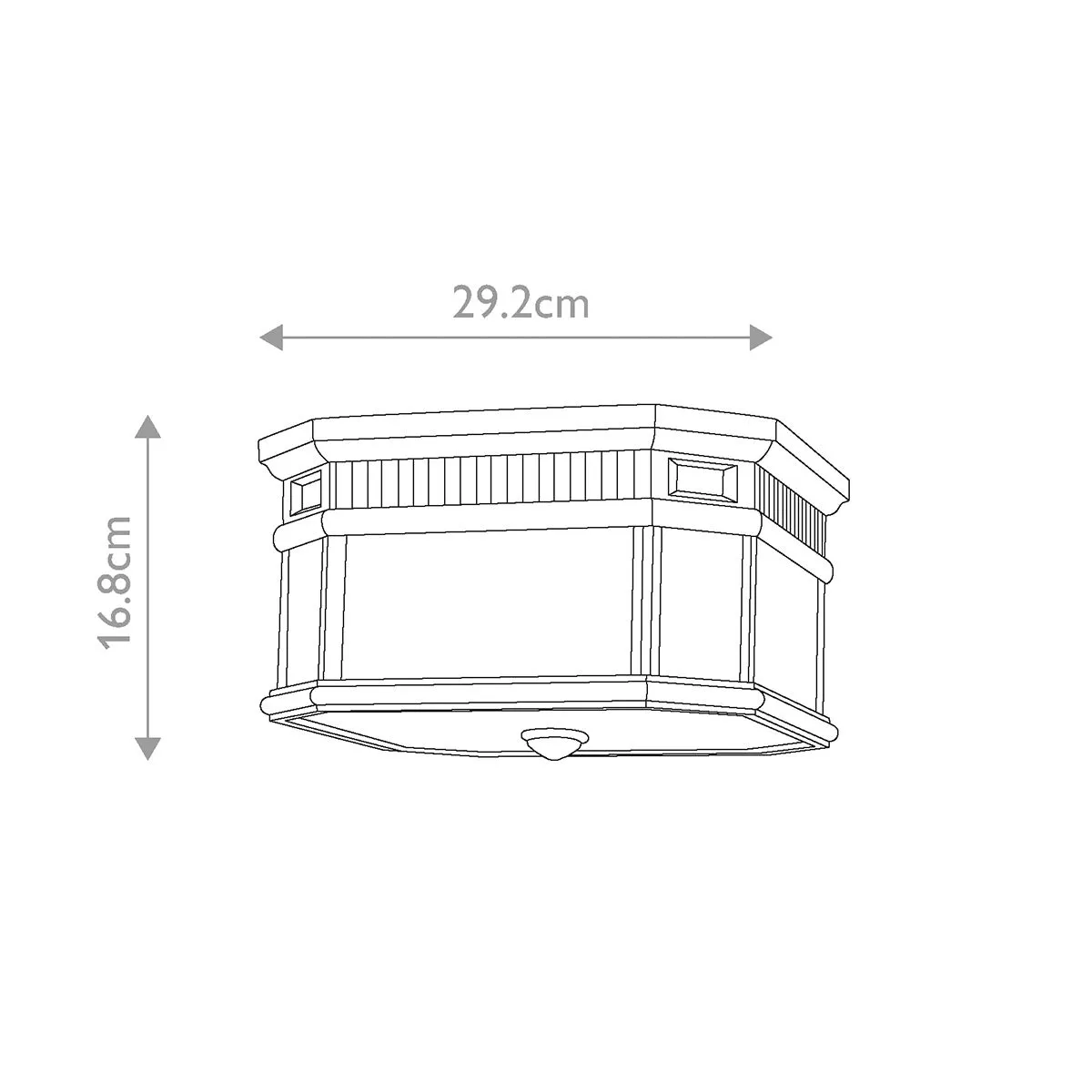 Cotswold Lane 2 Light Flush Ceiling Mount | Black
