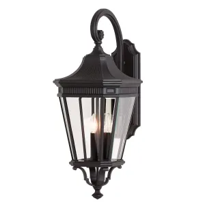 Cotswold Lane 3 Light Large Wall Lantern | Black