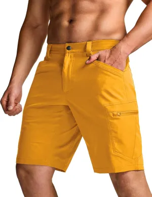 CQR Men's Hiking Cargo Shorts, Quick Dry Stretch Tactical Outdoor Shorts, Lightweight Camping Golf Shorts with Multi Pockets