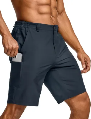 CQR Men's Hiking Cargo Shorts, Quick Dry Stretch Tactical Outdoor Shorts, Lightweight Camping Golf Shorts with Multi Pockets