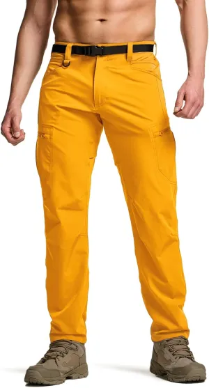 CQR Men's Quick Dry Tactical Pants, Water Resistant Outdoor Pants, Lightweight Stretch Cargo Work Hiking Pants