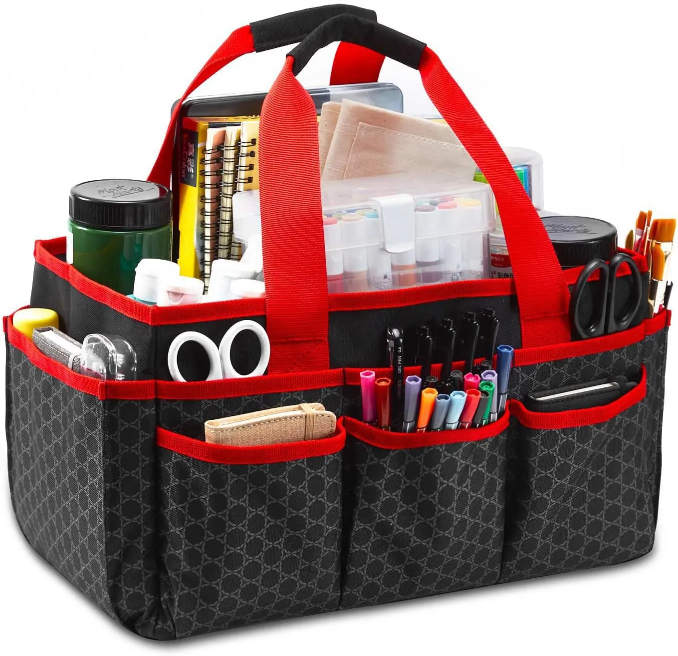 Craft Storage Organizer Tote Bag, Art Supply Caddy, Carrying Bag with Handle for Multi-Purpose Craft Organizers and Storage