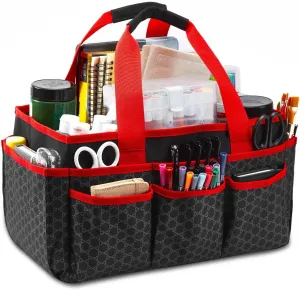 Craft Storage Organizer Tote Bag, Art Supply Caddy, Carrying Bag with Handle for Multi-Purpose Craft Organizers and Storage