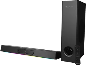 Creative Sound Blaster Katana V2X 5.1 Multi-Channel Gaming Soundbar with Compact Subwoofer, 180W Peak Power, ft Tri-Amplified 5-Driver Design, Super X-Fi Technology, and RGB Lighting